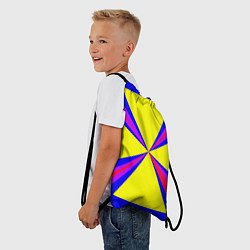 Рюкзак-мешок Абстракция геометрическая, цвет: 3D-принт — фото 2
