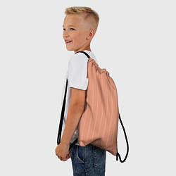 Рюкзак-мешок Светлый коралловый полосы, цвет: 3D-принт — фото 2