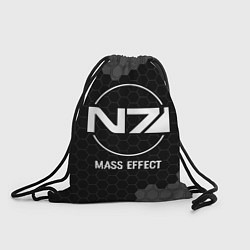 Рюкзак-мешок Mass Effect glitch на темном фоне, цвет: 3D-принт