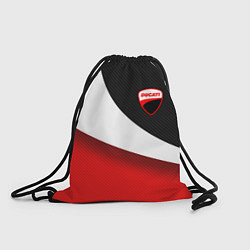 Рюкзак-мешок Ducati - красно-черный, цвет: 3D-принт