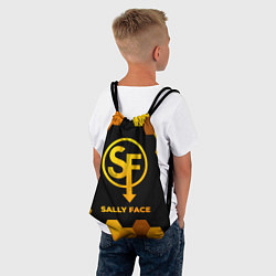 Рюкзак-мешок Sally Face - gold gradient, цвет: 3D-принт — фото 2