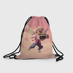 Рюкзак-мешок Ангел с бумбоксом, цвет: 3D-принт