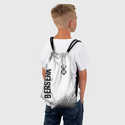 Рюкзак-мешок Berserk glitch на светлом фоне: надпись, символ, цвет: 3D-принт — фото 2