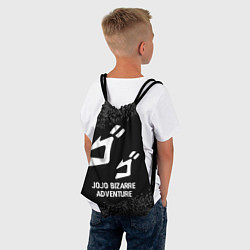Рюкзак-мешок JoJo Bizarre Adventure glitch на темном фоне, цвет: 3D-принт — фото 2