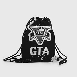 Рюкзак-мешок GTA glitch на темном фоне, цвет: 3D-принт