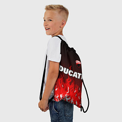 Рюкзак-мешок Ducati- красное пламя, цвет: 3D-принт — фото 2