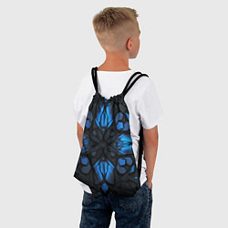 Рюкзак-мешок Синий абстрактный узор на плитах, цвет: 3D-принт — фото 2