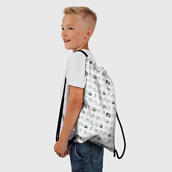 Рюкзак-мешок Паттерн мемы, цвет: 3D-принт — фото 2