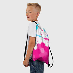 Рюкзак-мешок Poppy Playtime neon gradient style: символ сверху, цвет: 3D-принт — фото 2