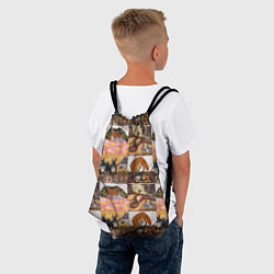 Рюкзак-мешок Коллаж из рисунков с лисой, цвет: 3D-принт — фото 2
