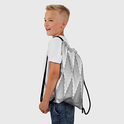 Рюкзак-мешок Серые длинные ромбы, цвет: 3D-принт — фото 2