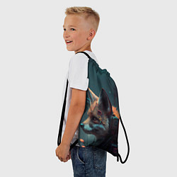 Рюкзак-мешок Кибернетический лис, цвет: 3D-принт — фото 2