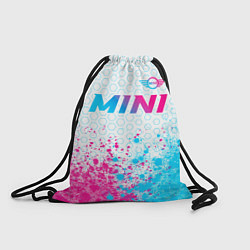 Рюкзак-мешок Mini neon gradient style: символ сверху, цвет: 3D-принт