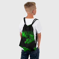 Рюкзак-мешок Зеленые пирамиды, цвет: 3D-принт — фото 2