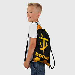 Рюкзак-мешок Doom - gold gradient, цвет: 3D-принт — фото 2