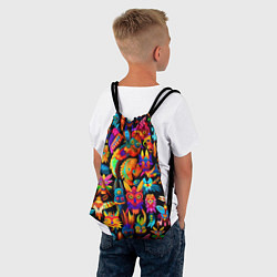 Рюкзак-мешок Мифические монстрики, цвет: 3D-принт — фото 2