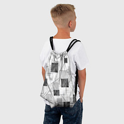 Рюкзак-мешок Квадраты и штрихи, цвет: 3D-принт — фото 2