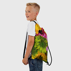 Рюкзак-мешок Паттерн цветочный, цвет: 3D-принт — фото 2