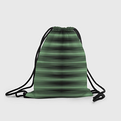 Рюкзак-мешок Зеленый полосатый градиент, цвет: 3D-принт