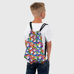 Рюкзак-мешок Веселые привидения на красочном фоне, цвет: 3D-принт — фото 2