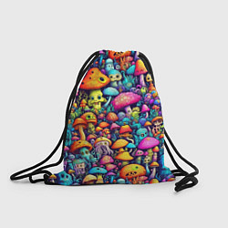 Рюкзак-мешок Кислотные психоделические грибы, цвет: 3D-принт