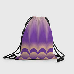 Рюкзак-мешок Фиолетовый градиент в полоску, цвет: 3D-принт