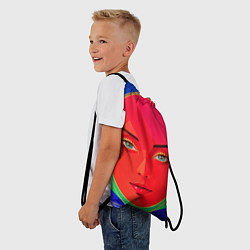 Рюкзак-мешок Девушка красноликая овал в прямоугольнике, цвет: 3D-принт — фото 2