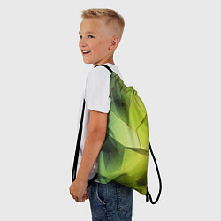 Рюкзак-мешок Зеленая текстура объемная, цвет: 3D-принт — фото 2