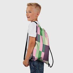 Рюкзак-мешок Прямоугольный блочный паттерн, цвет: 3D-принт — фото 2