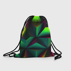 Рюкзак-мешок Зеленый калейдоскоп абстракция, цвет: 3D-принт