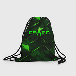 Рюкзак-мешок CSGO green abstract elements, цвет: 3D-принт