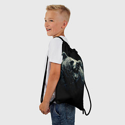 Рюкзак-мешок Медведь разъярённый, цвет: 3D-принт — фото 2