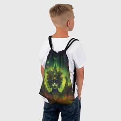 Рюкзак-мешок Зеленая фантастическая ведьма с бабочками, цвет: 3D-принт — фото 2