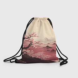 Рюкзак-мешок Сакура в горах, цвет: 3D-принт