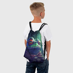 Рюкзак-мешок Пепе мем лягушка, цвет: 3D-принт — фото 2