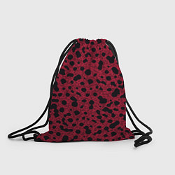 Рюкзак-мешок Пурпурно-красный пятнистый, цвет: 3D-принт