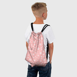 Рюкзак-мешок Звёздочки бледно-розовый, цвет: 3D-принт — фото 2