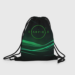 Рюкзак-мешок Starfield green logo, цвет: 3D-принт