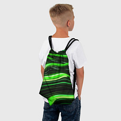 Рюкзак-мешок Зеленые объемные элементы, цвет: 3D-принт — фото 2