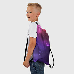 Рюкзак-мешок Разноцветный космос - неоновое свечение, цвет: 3D-принт — фото 2