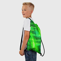 Рюкзак-мешок Яркий зеленый фон, цвет: 3D-принт — фото 2