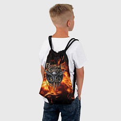 Рюкзак-мешок Baldurs Gate 3 fire logo, цвет: 3D-принт — фото 2
