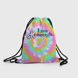 Рюкзак-мешок I am Kenough - retro tie-dye, цвет: 3D-принт