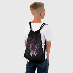 Рюкзак-мешок Волк в кромешной темноте, цвет: 3D-принт — фото 2