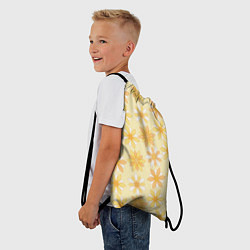 Рюкзак-мешок Желтые геометричные цветы, цвет: 3D-принт — фото 2