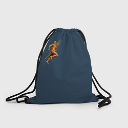 Рюкзак-мешок Золотой бегущий человек, цвет: 3D-принт