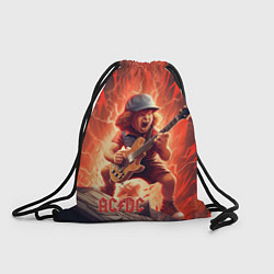 Рюкзак-мешок ACDC fire rock, цвет: 3D-принт