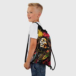 Рюкзак-мешок Боб Марли в стиле арт, цвет: 3D-принт — фото 2