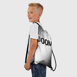 Рюкзак-мешок Doom glitch на светлом фоне: символ сверху, цвет: 3D-принт — фото 2