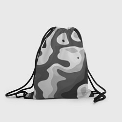 Рюкзак-мешок Абстракция тёмно-серая, цвет: 3D-принт